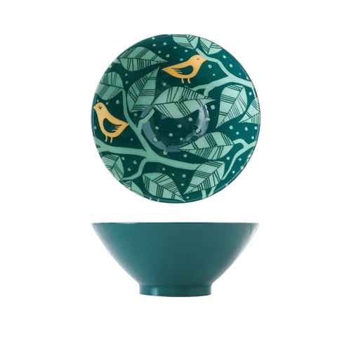 Roomcytle 8 Inch Embossed Porcelain Soup Bowl