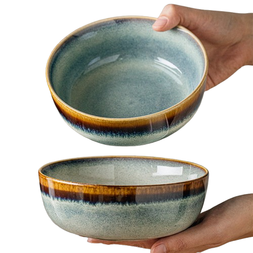 Roomcytle 6.5 Inch Ceramic Noodle Bowl Set of 2