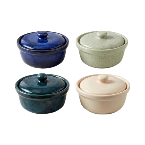 Roomcytle Mini Casserole Dish With Lid | 10cm Individual Baking Dish