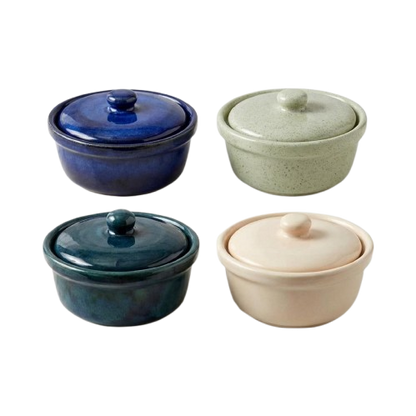 Roomcytle Mini Casserole Dish With Lid | 10cm Individual Baking Dish